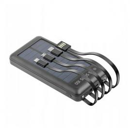 Baterie externa cd281, panou solar, 4 cabluri, 12000mah