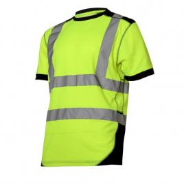 Tricou reflectorizant / verde-negru - 2xl