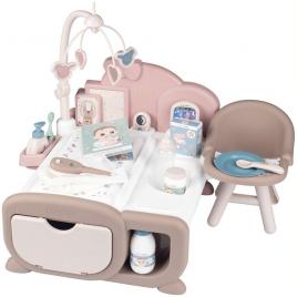 Centru de ingrijire pentru papusi smoby baby nurse cocoon nursery crem cu accesorii