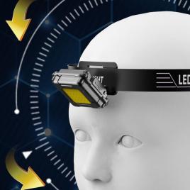 Lanterna de cap c182, led cob, usb, 3 moduri iluminare, 800lm, 5w