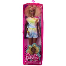 Papusa barbie fashionista cu par afro blond