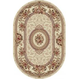 Covor  lotos 571, bej   crem, oval, 1800 gr mp