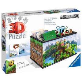 Puzzle 3d cutie depozitare minecraft 216 piese ravensburger