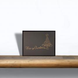 Tablou bradut merry christmas, 18x24cm