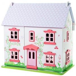 Bigjigs casuta din lemn pentru papusi - rose