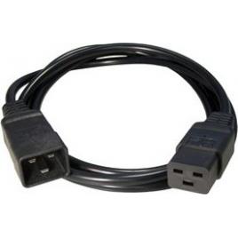 Cablu alimentare gembird prelungitor, 1.5m, intrare c19, iesire c20, 16a, bulk, black