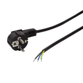 Cablu alimentare logilink 1.8m, intrare schuko, iesire fire fara conector 3 x 0.75mm2, 10a / 2500w, 1.5m, black