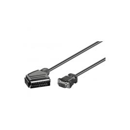 Cablu scart la vga 15 pini monitor 5m goobay