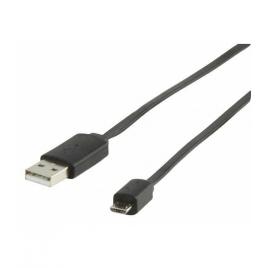 Cablu usb 2.0 usb a tata - micro usb b tata plat 1m negru valueline