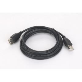 Cablu usb gembird prelungitor, usb 2.0 (t) la usb 2.0 (m), 1.8m, conectori auriti, negru
