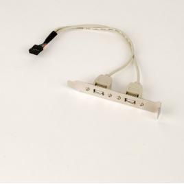 Cablu usb gembird splitter, usb 2.0 (t) la 2 x usb 2.0 (m), 25cm, transfera 1 usb din interior pc, pe bracket exterior