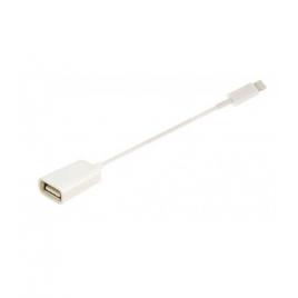 Cablu adaptor otg usb pentru telefoane si tablete apple lightning 0.1m alb max. ios 11