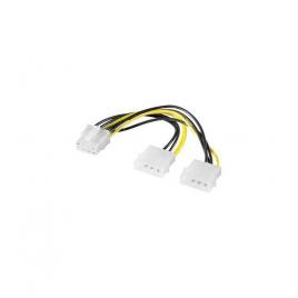 Cablu adaptor pci express 8 pini la 2x molex 5.25 0.15m pentru alimentare placa video goobay