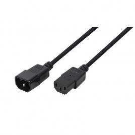 Cablu alimentare logilink prelungitor, 3m, intrare c13, iesire c14, 10a, bulk, black