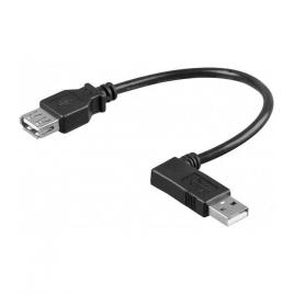 Cablu prelungitor usb 2.0 hi-speed a tata 90 stanga - a mama drept 0.3m goobay