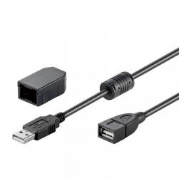 Cablu prelungitor usb 2m mama-tata clip si ferita usb2.0 goobay