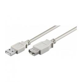 Cablu prelungitor usb a 2.0 tata usb a 2.0 mama 1.8m gri goobay