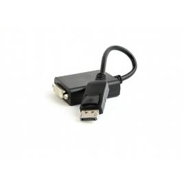 Cablu video gembird, adaptor displayport (t) la dvi-i dl (m), 10cm, rezolutie maxima 4k uhd (3840 x 2160) la 30 hz, negru