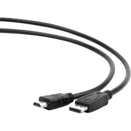 Cablu video gembird, adaptor displayport (t) la hdmi (t), 3m, negru