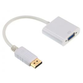 Cablu video gembird, adaptor displayport (t) la vga (m), 10cm, rezolutie maxima full hd (1920 x 1080) la 60hz, alb