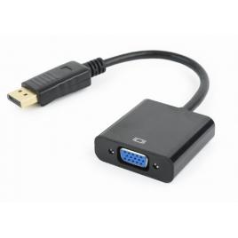 Cablu video gembird, adaptor displayport (t) la vga (m), 10cm, rezolutie maxima full hd (1920 x 1080) la 60hz, negru