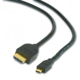 Cablu video gembird, adaptor hdmi (t) la micro-hdmi (t), 3m, conectori auriti, negru