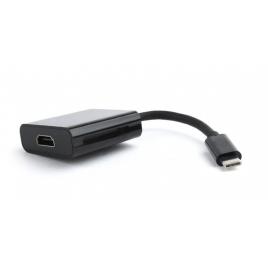 Cablu video gembird, adaptor usb 3.1 type-c (t) la hdmi (m), 15cm, rezolutie maxima 4k uhd (3840 x 2160) la 30 hz, negru