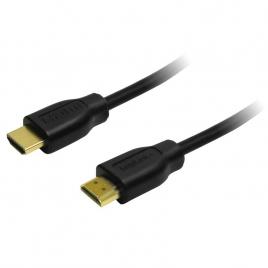 Cablu video logilink, hdmi (t) la hdmi (t), 0.5m, conectori auriti, rezolutie maxima 4k uhd (3840 x 2160) la 30 hz, negru