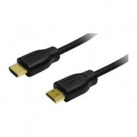 Cablu video logilink, hdmi (t) la hdmi (t), 1m, conectori auriti, rezolutie maxima 4k uhd (3840 x 2160) la 30 hz, negru