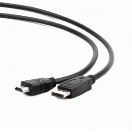 Cablu video spacer, adaptor displayport (t) la hdmi (t), 4k, 1.8m, black