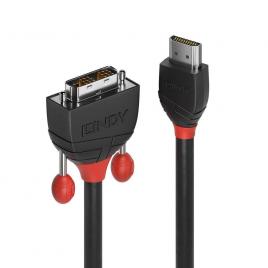 Lindy 3m hdmi to dvi-d cable, black line, 