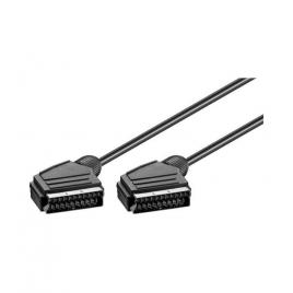 Cablu euro scart 21 pini 7mm - euro scart 21 pini 7mm 1.5m tata-tata negru