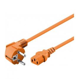 Cablu pc 2m orange de alimentare calculator schuko 90 grade tata - cce mama portocaliu goobay