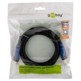 Cablu premium high speed hdmi ethernet hdmi v2.0b 3m goobay