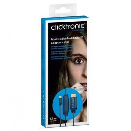 Cablu profesional 1m mini displayport - hdmi 1920x1200p apple macbook/pro/air ofc cupru awg32 clicktronic