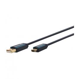 Cablu profesional 3m mini usb 2.0 - usb hi-speed 480mbit/s ofc cupru fara oxigen aurit clicktronic 70128