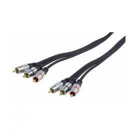 Cablu profesional 3x rca tata - 3x rca tata 5m dublu ecranat hq