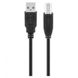 Cablu usb 2.0 hi-speed tata tip a - usb 2.0 tata tip b 1m pentru imprimanta 0.48gbit/s cupru negru 96185 goobay