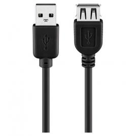 Cablu usb 2.0 usb a soclu - usb a mufa 5m negru fire cupru goobay