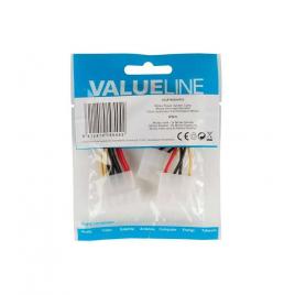 Cablu adaptor intern pc sursa molex tata - 2x molex mama 0.15m valueline