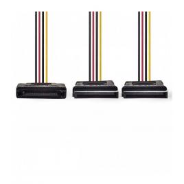 Cablu alimentare sata15 pin tata - 2x sata 15 pin mama 0.15m nedis