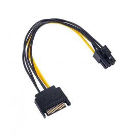 Cablu de alimentare pci-e 6pin mama - sata tata 0.15m pentru placa video akyga ak-ca-30
