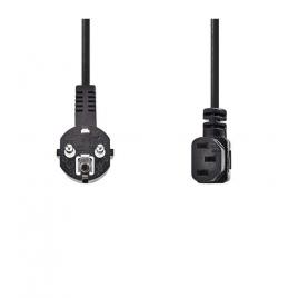 Cablu de alimentare schuko tata cotit - iec- 320-c13 cotit 10m 3x1mm2 cupru negru nedis cegl10020bk100