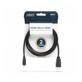 Cablu micro hdmi 2m conectoare placate cu aur delight