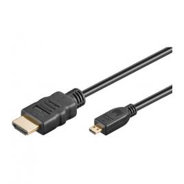 Cablu v2.0 micro hdmi - hdmi 2m 4k 60hz ethernet goobay
