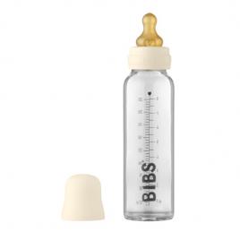 Set complet biberon din sticla anticolici 225 ml ivory bibs