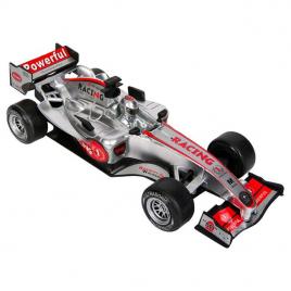 Masinuta de jucarie, model de curse formula 1, argintiu, scara 1:18, 27x11x10 cm