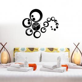 Set oglinzi design modern ceas perete - oglinzi decorative acrilice black ceas perete - diamant luxury home 23