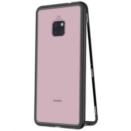 Husa huawei mate 20 pro magnetica black, perfect fit cu spate de sticla securizata premium
