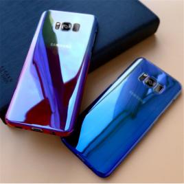 Husa samsung galaxy s9 plus, gradient color cameleon albastru-galben
